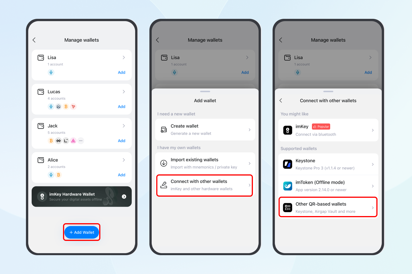 How to use imToken with AirGap Vault? – imToken - Ethereum Wallet, Bitcoin  Wallet - Help Center