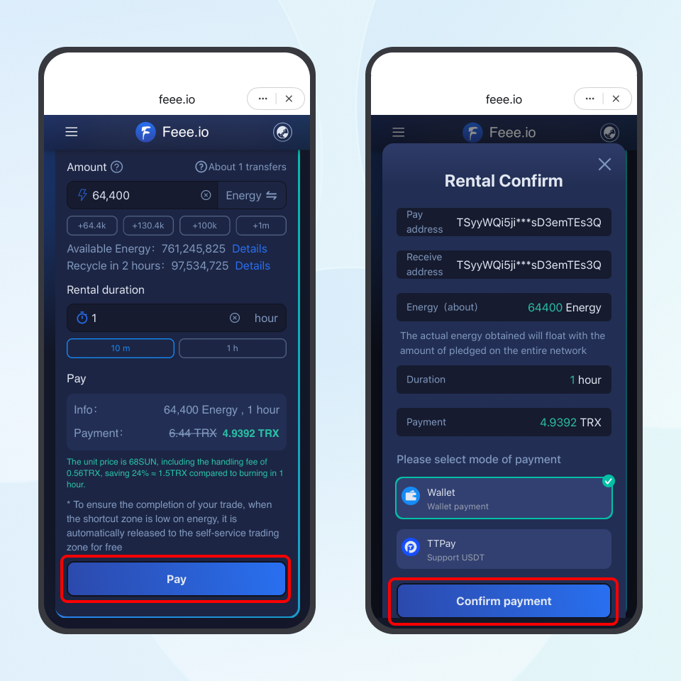 How to Rent Tron Energy on Feee.io？ – imToken - Ethereum Wallet, Bitcoin  Wallet - Help Center