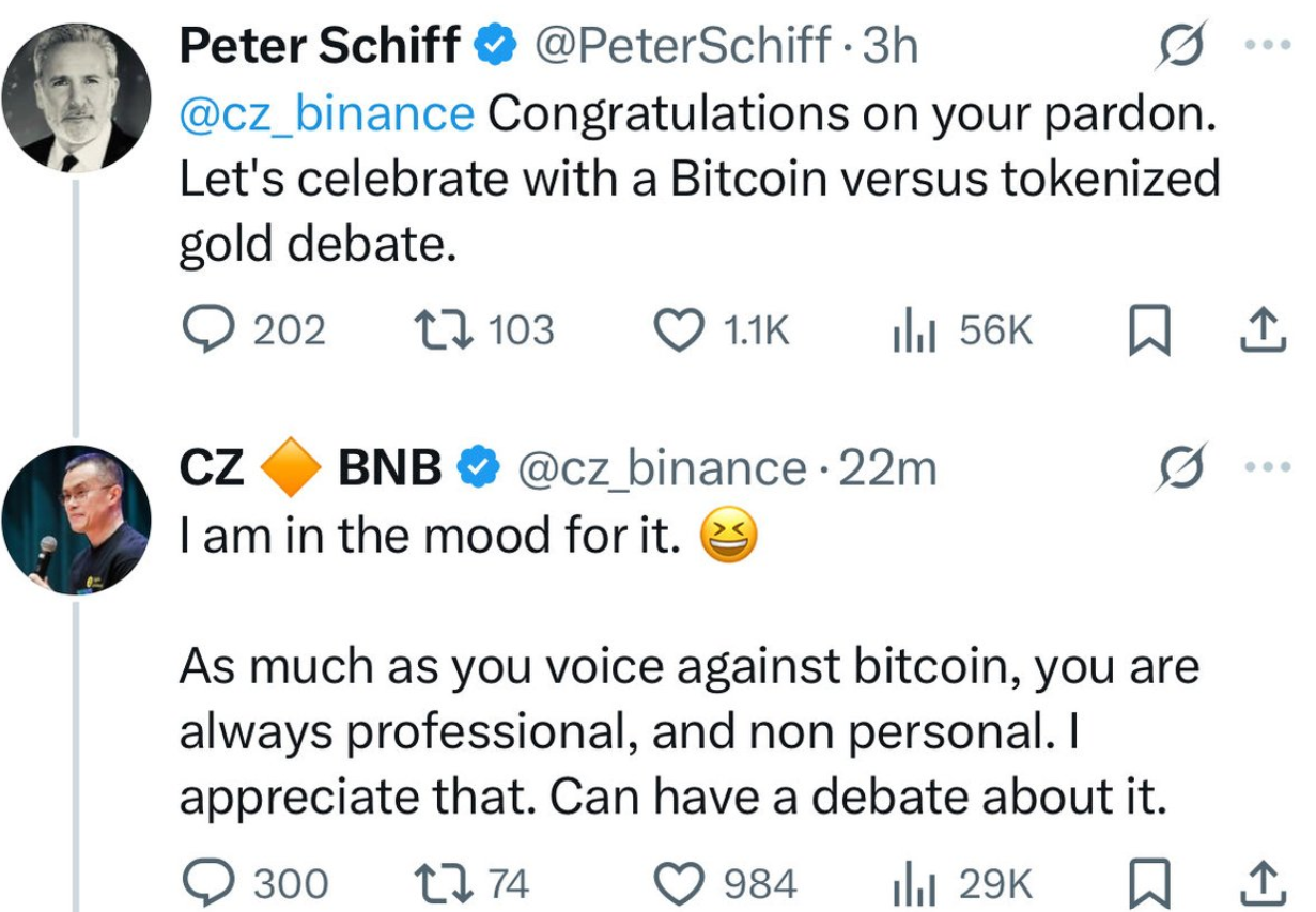 Peter Schiff vs. CZ: A Trust Battle Between TradFi and Crypto – imToken -  Ethereum Wallet, Bitcoin Wallet - Help Center